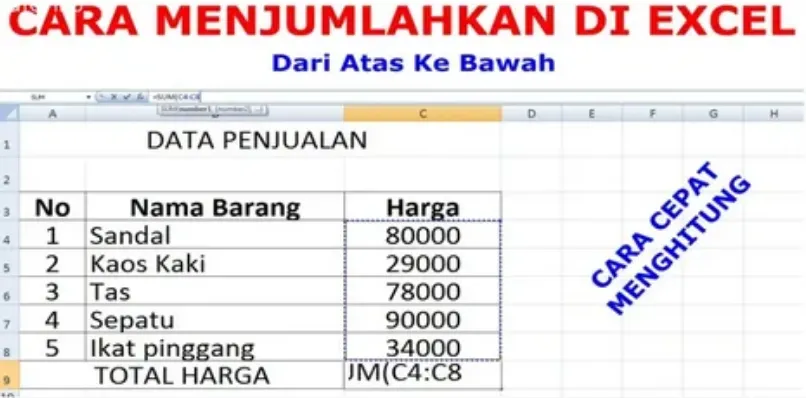 Cara Praktis Menjumlahkan Angka Dalam Excel Tanpa Ribet Otobiez